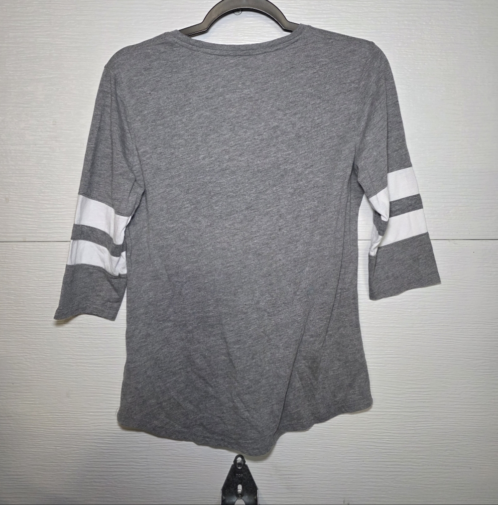NFL Team Apparel Gray Women's Tee with White NFL Shield - Picture 2 of 3